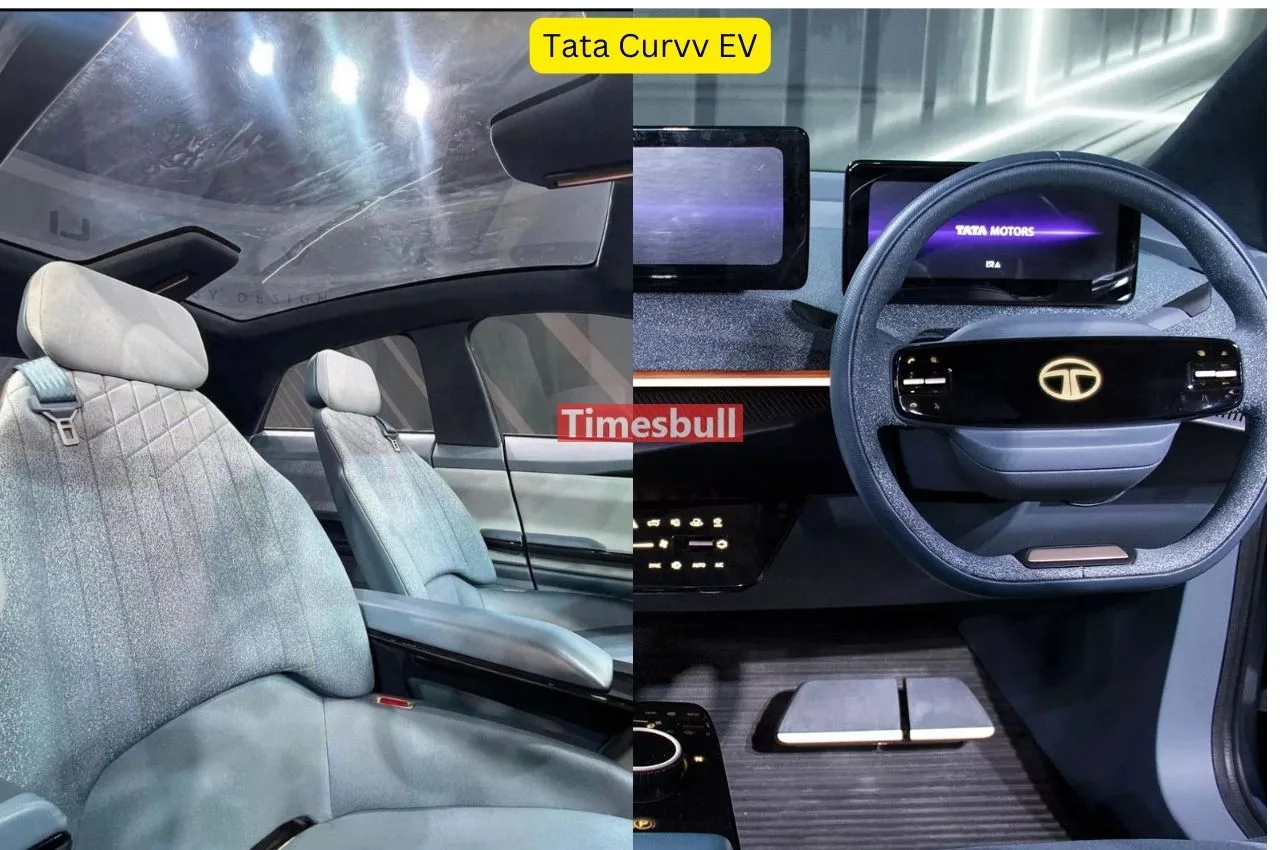 Tata Curvv EV का इंटीरियर...