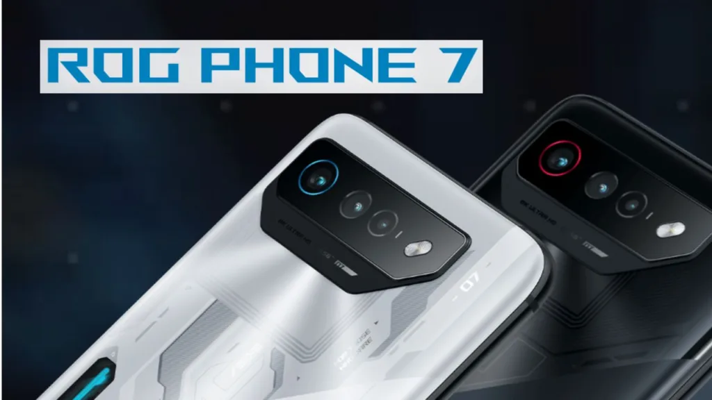Asus ROG Phone 7 Featuring bold slash graphics and an eye-catching two-tone color