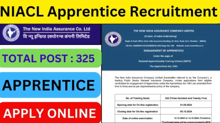NIACL Apprentice Recruitment 2024- Check Age Limit, Eligibility & More, Apply Now!