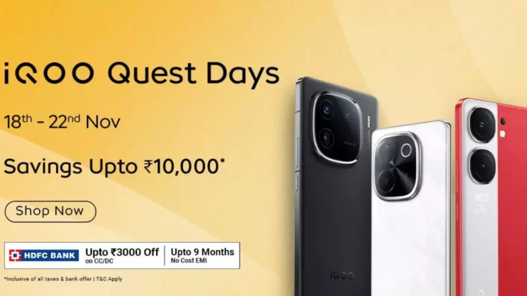 IQOO Quest Days Sale: Amazon is offering heavy discounts on iQOO Z9x, iQOO Z7 Pro And More