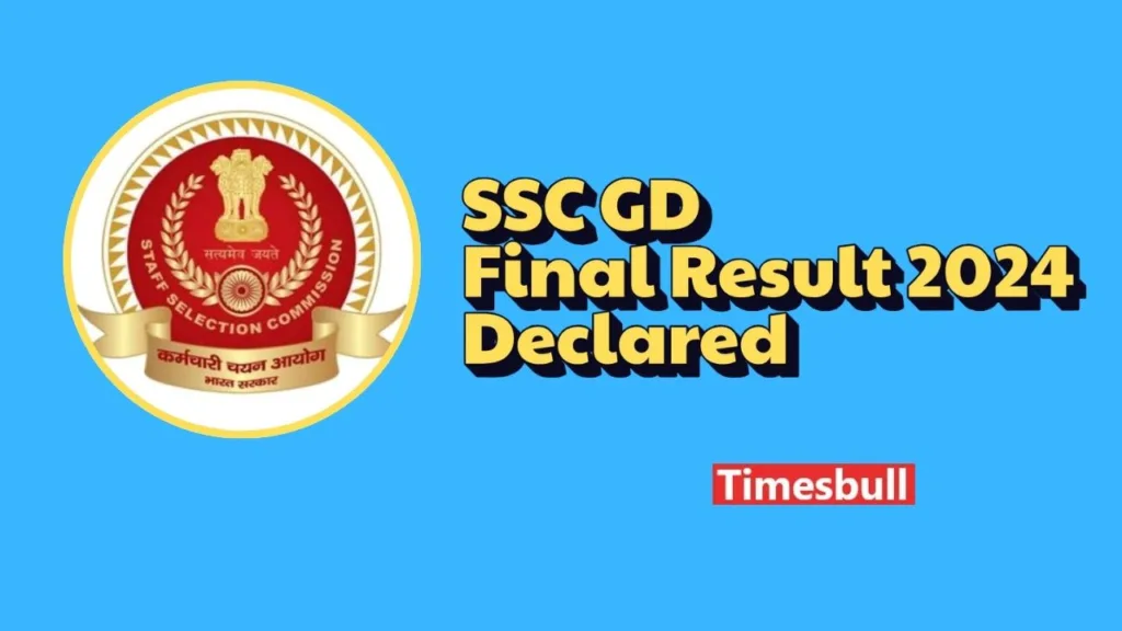 SSC GD Final Result 2024 Declared: Check Your Score Now with Just One Click