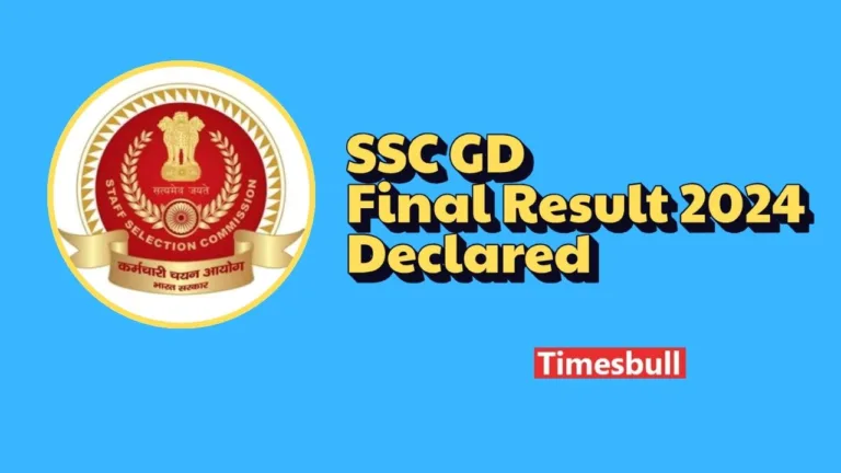 SSC GD Final Result 2024 Declared: Check Your Score Now with Just One Click