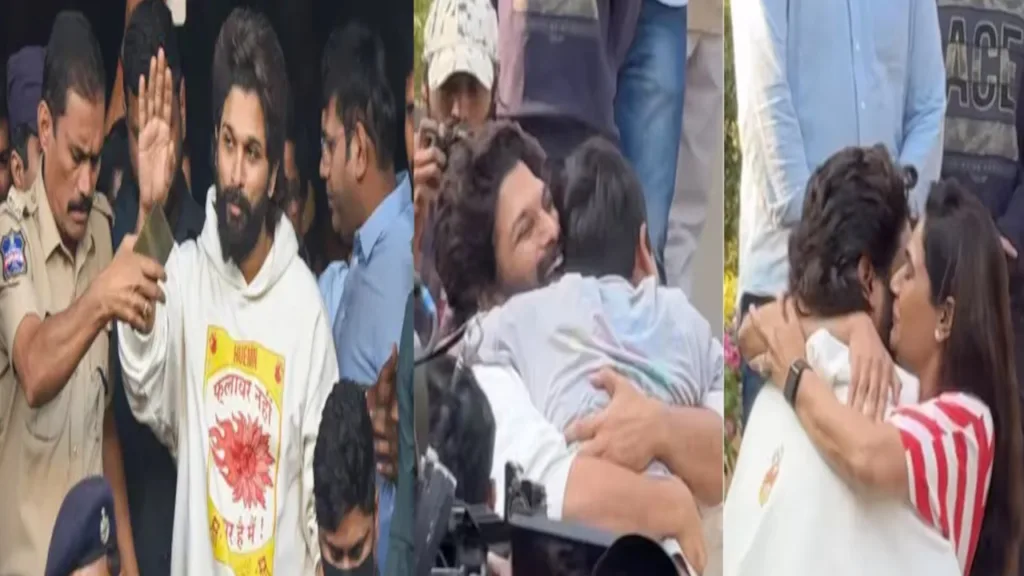 Allu Arjun Released from Jail: Pushpa Raj’s Emotional Moment with Wife and Kids Goes Viral