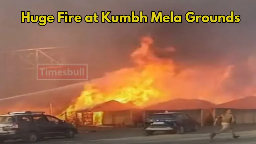 Massive Fire Breaks Out in Kumbh Mela Area, Multiple Fire Trucks Deployed, Cylinders Exploding