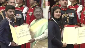 Featured image for: Khel Ratna Award 2025: Manu Bhaker, D Gukesh Receive Khel Ratna, Check Complete List of Winners Inside in Sports category