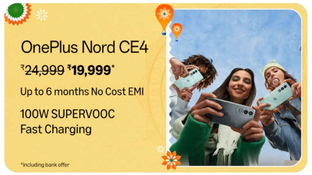 Get OnePlus Nord CE 4 Under Rs 20,000 from Amazon Republic Day Sale 2025