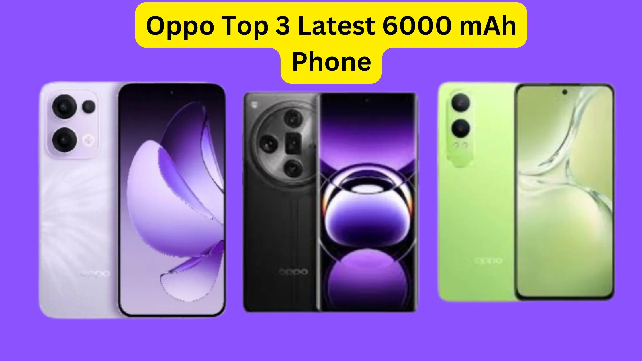 Oppo Top 3 Latest