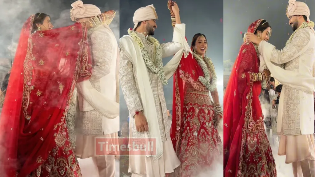 From ‘Taarak Mehta’ to Bride: Jheel Mehta Bridal Look With A Red Lehenga, Stunning Jewelry, and Flawless Bridal Beauty Sets New Trends