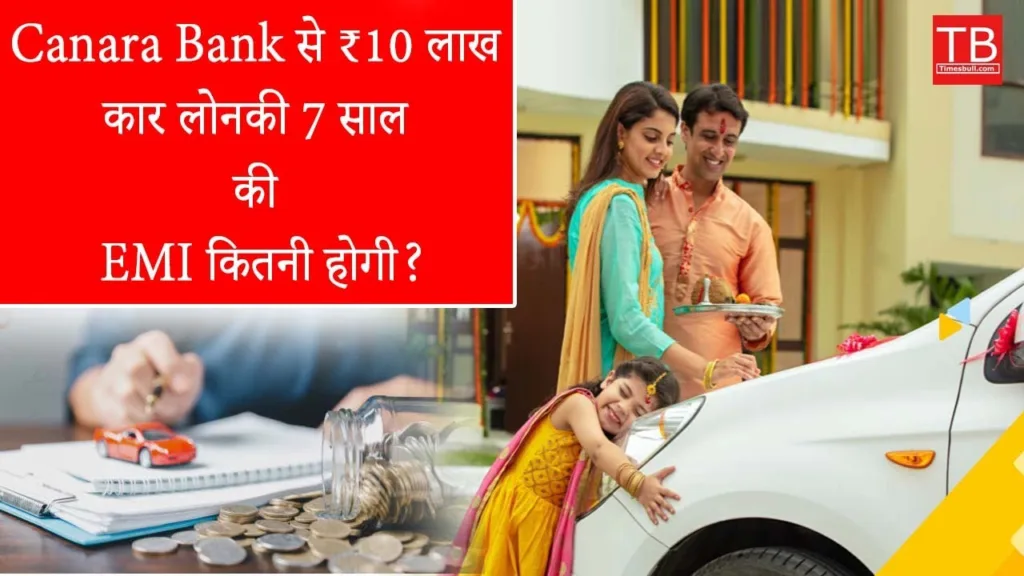 How to calculate the EMI for a Rs 10,00000 car loan from Canara Bank (7 years)